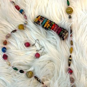 Bagala Beads Necklace, Earrings & Bracelet